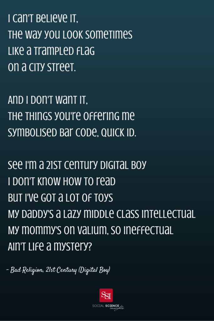 Text of the song '21st Century Digital Boy' by Bad Religion