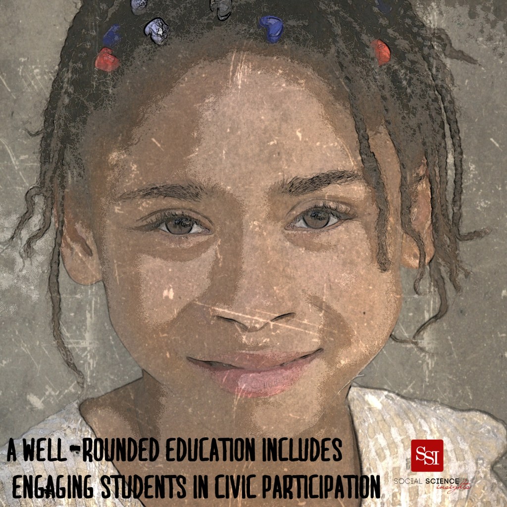 A young Black girl smiles