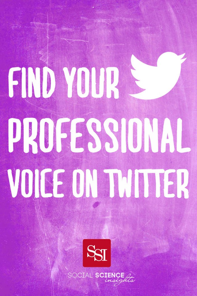 A picture of the Twitter icon - a bird - in the corner against a purple background. Text reads: find our professional voice on Twitter