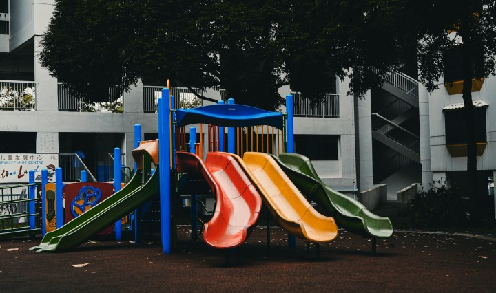Slides on a playground