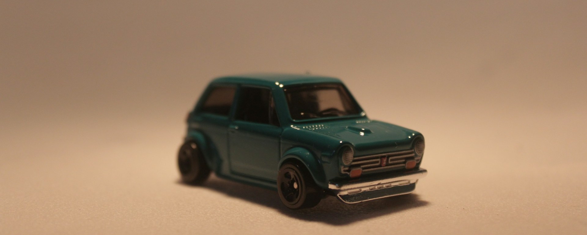 A model of a miniture green car