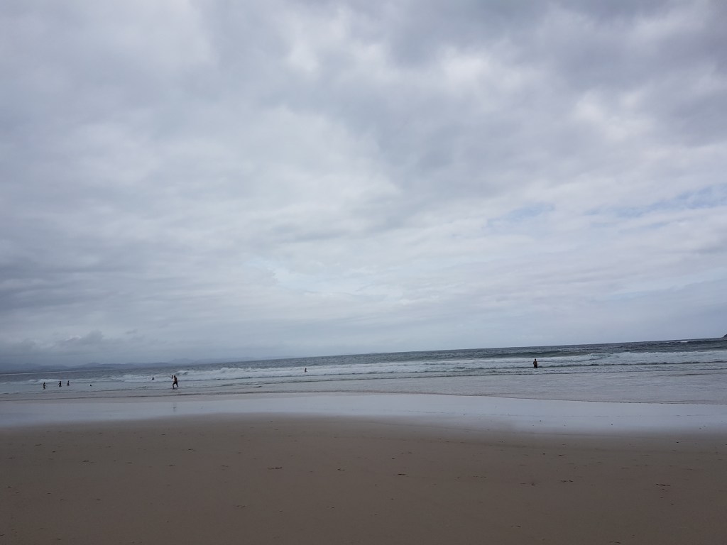 People in the far distance at the beach