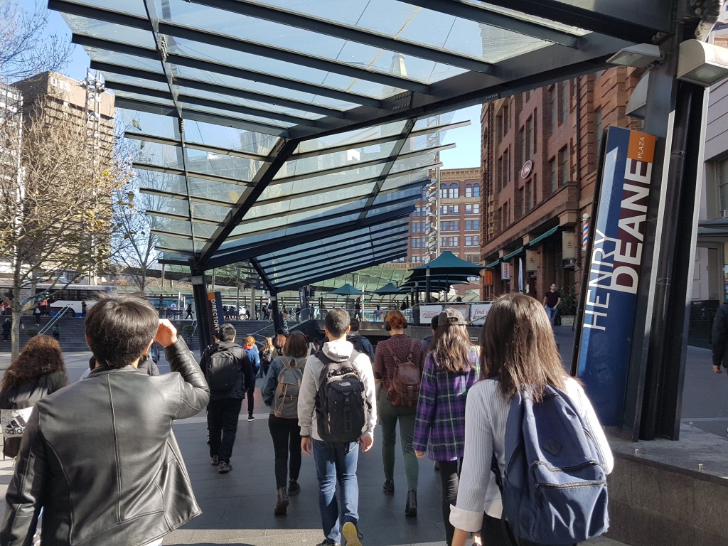 People walk out of Central Station