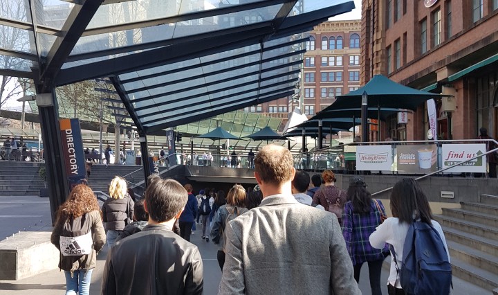 People walk out of Central Station