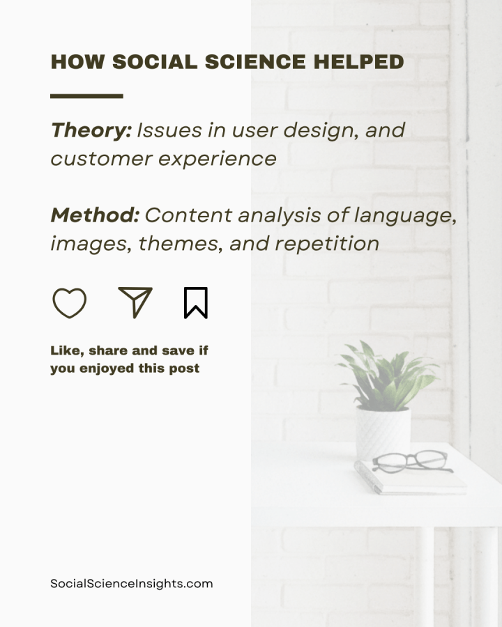 A transparent picture of a plant on a desk behind glasses and a notebook. Title reads: how social science helped